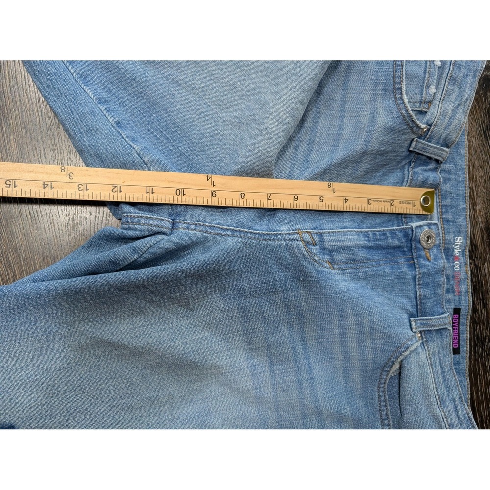 Style&co. Jeans Womens 12 Blue Boyfriend Relaxed Stretch Denim 29‎ Inseam - Picture 10 of 10